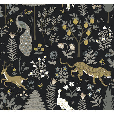 KRAVET DESIGN KRAVET DESIGN PRINT--BOTANICAL & FLORAL-ANIMAL/INSECTS BLACK,SAGE,YELLOW   - W3945.830.0