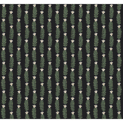 KRAVET DESIGN KRAVET DESIGN PRINT--BOTANICAL & FLORAL-METALLIC BLACK,GREEN,WHITE   - W3946.31.0