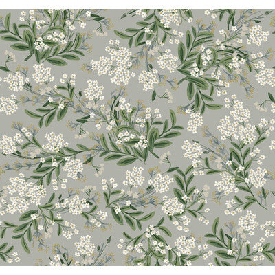 KRAVET DESIGN KRAVET DESIGN PRINT--BOTANICAL & FLORAL-METALLIC GREY,GREEN,WHITE   - W3948.1123.0