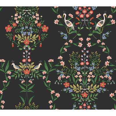 KRAVET DESIGN KRAVET DESIGN PRINT--BOTANICAL & FLORAL-ANIMAL/INSECTS BLACK,RED,PINK   - W3949.819.0