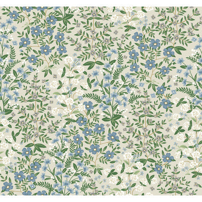 KRAVET DESIGN KRAVET DESIGN PRINT--BOTANICAL & FLORAL-METALLIC BLUE,GREEN,BEIGE   - W3950.1615.0