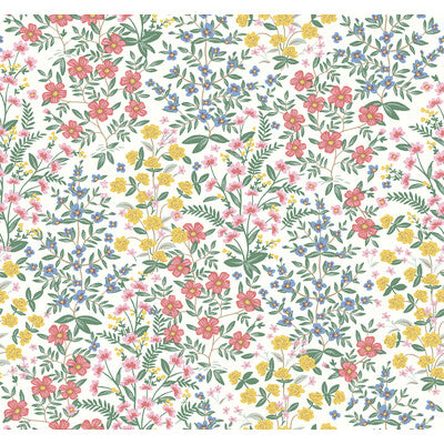 KRAVET DESIGN KRAVET DESIGN PRINT--BOTANICAL & FLORAL-METALLIC BLUE,YELLOW,RED   - W3950.514.0