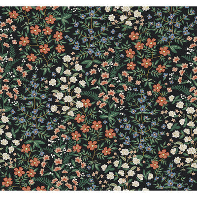 KRAVET DESIGN KRAVET DESIGN PRINT--BOTANICAL & FLORAL-METALLIC BLACK,RED,BLUE   - W3950.819.0