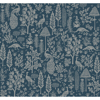 KRAVET DESIGN KRAVET DESIGN PRINT--BOTANICAL & FLORAL-ANIMAL/INSECTS TURQUOISE,SILVER,METALLIC   - W3951.511.0