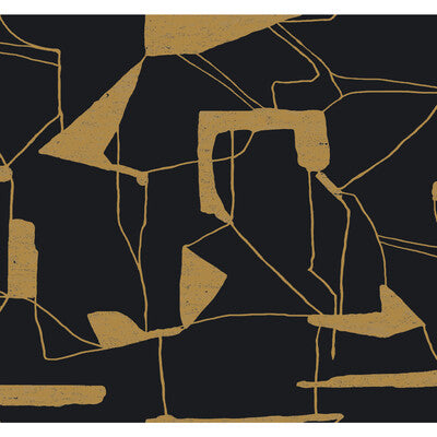 KRAVET DESIGN KRAVET DESIGN PRINT--ABSTRACT-METALLIC BLACK,GOLD,   - W4105.84.0