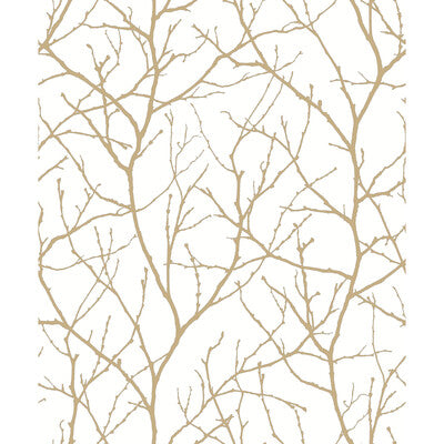 KRAVET DESIGN KRAVET DESIGN PRINT--BOTANICAL & FLORAL-METALLIC WHITE,GOLD,   - W4109.14.0