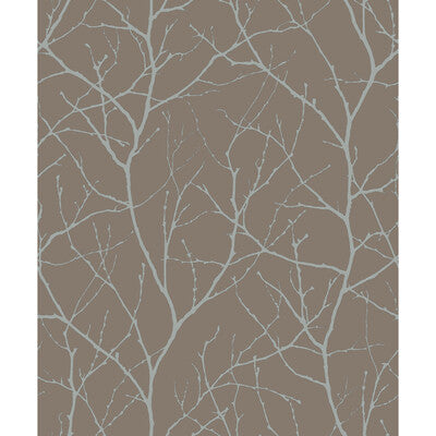 KRAVET DESIGN KRAVET DESIGN PRINT--BOTANICAL & FLORAL-METALLIC BROWN,SILVER,   - W4109.611.0