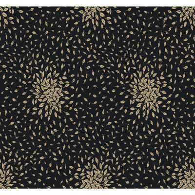 KRAVET DESIGN KRAVET DESIGN PRINT--BOTANICAL & FLORAL-METALLIC BLACK,GOLD,   - W4110.84.0