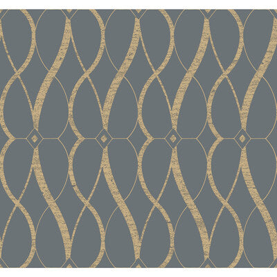 KRAVET DESIGN KRAVET DESIGN PRINT--GEOMETRIC-METALLIC SLATE,GOLD,   - W4111.411.0