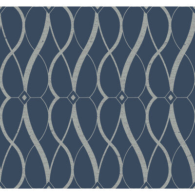 KRAVET DESIGN KRAVET DESIGN PRINT--GEOMETRIC-METALLIC BLUE,SILVER,   - W4111.511.0