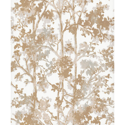 KRAVET DESIGN KRAVET DESIGN PRINT--BOTANICAL & FLORAL-METALLIC WHITE,GOLD,   - W4113.14.0