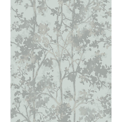 KRAVET DESIGN KRAVET DESIGN PRINT--BOTANICAL & FLORAL-METALLIC BLUE,SILVER,   - W4113.1511.0