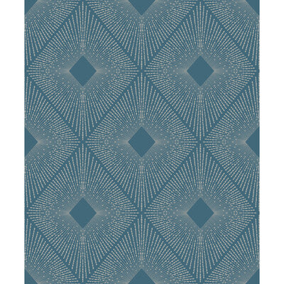 KRAVET DESIGN KRAVET DESIGN PRINT--DIAMOND-METALLIC BLUE,SILVER,   - W4117.511.0