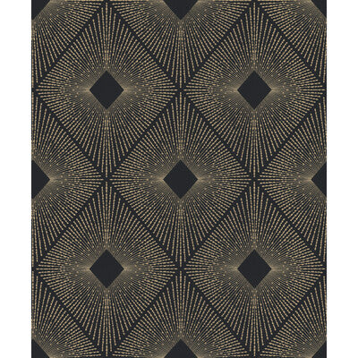 KRAVET DESIGN KRAVET DESIGN PRINT--DIAMOND-METALLIC BLACK,GOLD,   - W4117.84.0