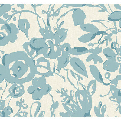 KRAVET DESIGN KRAVET DESIGN PRINT--BOTANICAL & FLORAL-METALLIC LIGHT BLUE,BLUE,   - W4134.15.0