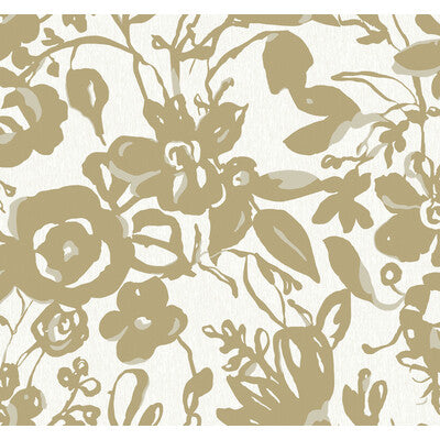 KRAVET DESIGN KRAVET DESIGN PRINT--BOTANICAL & FLORAL-METALLIC GOLD,,   - W4134.4.0