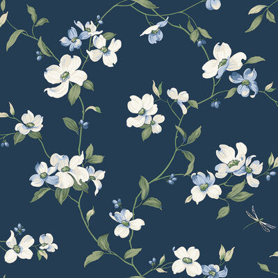 KRAVET DESIGN KRAVET DESIGN PRINT--BOTANICAL & FLORAL- DARK BLUE,,   - W4137.50.0