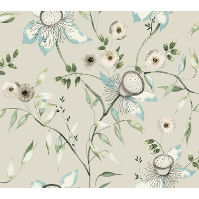 KRAVET DESIGN KRAVET DESIGN PRINT--BOTANICAL & FLORAL- TAUPE,BLUE,   - W4140.15.0