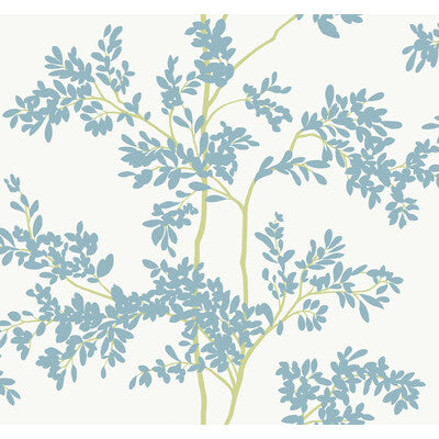 KRAVET DESIGN KRAVET DESIGN PRINT--BOTANICAL & FLORAL-METALLIC LIGHT BLUE,WHITE,   - W4141.15.0