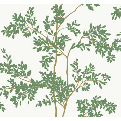 KRAVET DESIGN KRAVET DESIGN PRINT--BOTANICAL & FLORAL-METALLIC GREEN,WHITE,   - W4141.3.0