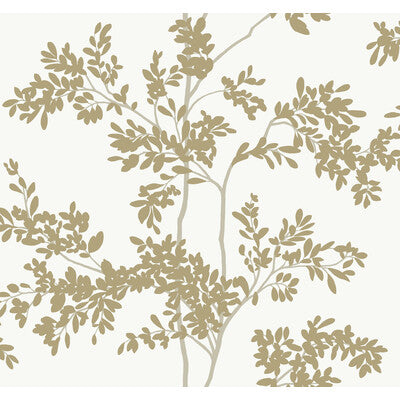 KRAVET DESIGN KRAVET DESIGN PRINT--BOTANICAL & FLORAL-METALLIC GOLD,WHITE,   - W4141.4.0