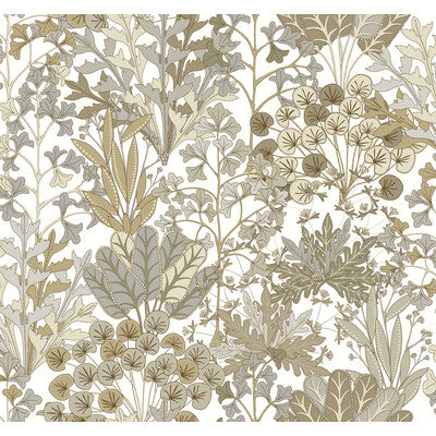 KRAVET DESIGN KRAVET DESIGN PRINT--BOTANICAL & FLORAL-METALLIC NEUTRAL,TAUPE,   - W4142.106.0