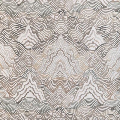 KRAVET COUTURE SHANGRI LA WP PRINT---ABSTRACT BLACK,CHARCOAL,BROWN   - W4150.52.0