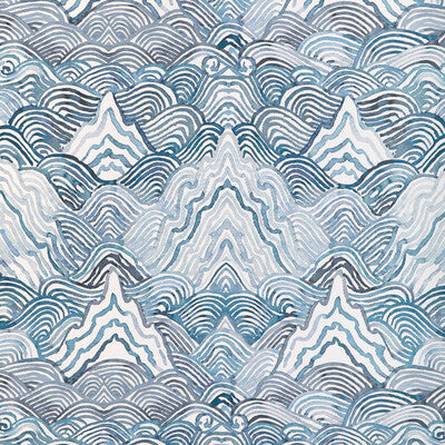 KRAVET COUTURE SHANGRI LA WP PRINT---ABSTRACT BLUE,CHARCOAL,LIGHT GREY   - W4150.550.0