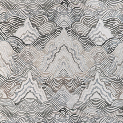 KRAVET COUTURE SHANGRI LA WP PRINT---ABSTRACT BLACK,CHARCOAL,LIGHT GREY   - W4150.811.0