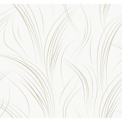 KRAVET DESIGN KRAVET DESIGN PRINT--BOTANICAL & FLORAL-METALLIC WHITE,GOLD,   - W4159.14.0