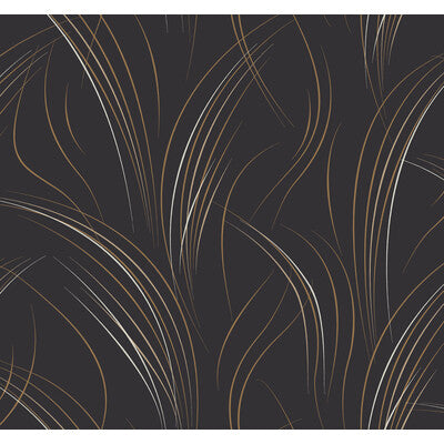 KRAVET DESIGN KRAVET DESIGN PRINT--BOTANICAL & FLORAL-METALLIC BLACK,GOLD,   - W4159.84.0