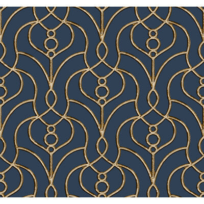 KRAVET DESIGN KRAVET DESIGN PRINT--LATTICE/SCROLLWORK- BLUE,,   - W4161.50.0