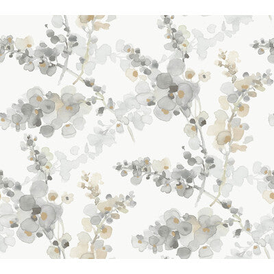 KRAVET DESIGN KRAVET DESIGN PRINT--BOTANICAL & FLORAL-METALLIC GREY,,   - W4165.11.0