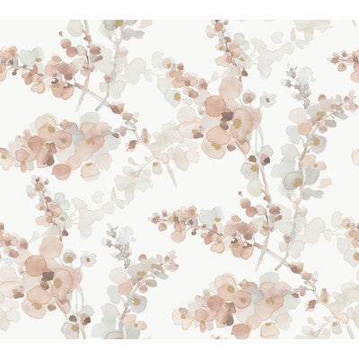 KRAVET DESIGN KRAVET DESIGN PRINT--BOTANICAL & FLORAL-METALLIC PINK,GREY,   - W4165.711.0