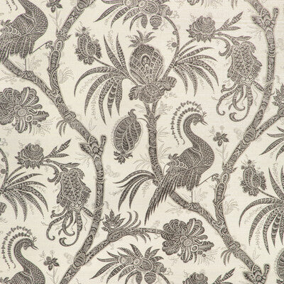 KRAVET DESIGN KRAVET DESIGN PRINT-GRASSCLOTH-ANIMAL/INSECTS-BOTANICAL & FLORAL CHARCOAL,WHITE,   - W4200.8.0