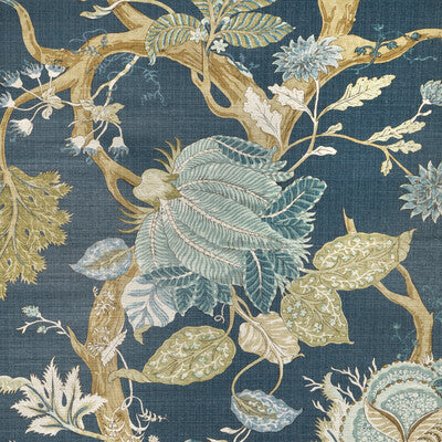 KRAVET DESIGN KRAVET DESIGN PRINT-GRASSCLOTH--BOTANICAL & FLORAL DARK BLUE,GREEN,BROWN   - W4201.535.0