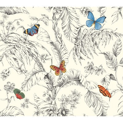 KRAVET DESIGN KRAVET DESIGN PRINT--ANIMAL/INSECTS-BOTANICAL & FLORAL BLACK,WHITE,MULTI   - W4234.814.0