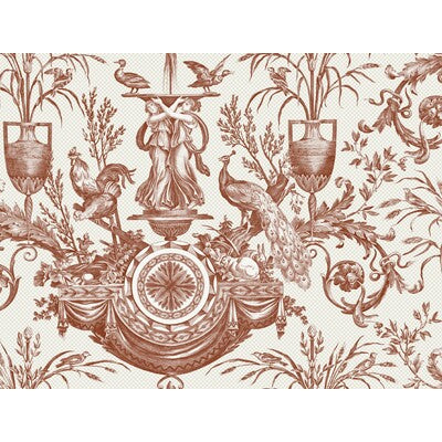 KRAVET DESIGN KRAVET DESIGN PRINT--ANIMAL/INSECTS-TOILE RUST,WHITE,   - W4239.24.0