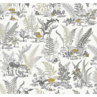 KRAVET DESIGN KRAVET DESIGN PRINT--BOTANICAL & FLORAL-TOILE BLACK,WHITE,GOLD   - W4244.411.0