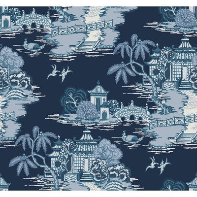 KRAVET DESIGN KRAVET DESIGN PRINT--CHINOISERIE-TOILE DARK BLUE,LIGHT BLUE,WHITE   - W4247.50.0