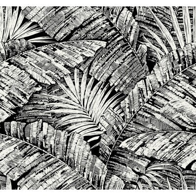 KRAVET DESIGN KRAVET DESIGN PRINT--BOTANICAL & FLORAL-METALLIC BLACK,WHITE,   - W4249.81.0