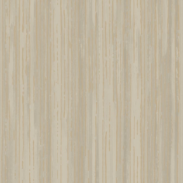 Gold metallic abstract stripe wallpaper with a subtle sheen.