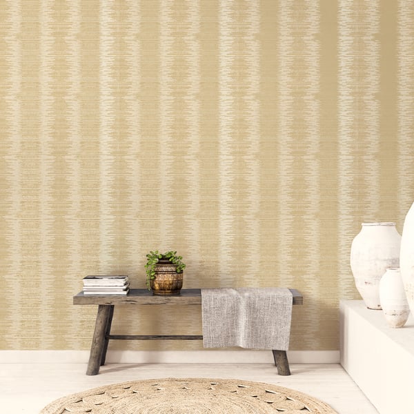 Galerie Wallcoverings Metallic Fx Metallic Layered Stripe Galerie Wallcoverings  Gold   - W78198