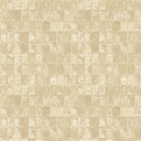 Galerie Wallcoverings Metallic Fx Metallic Tile Galerie Wallcoverings  Gold   - W78213