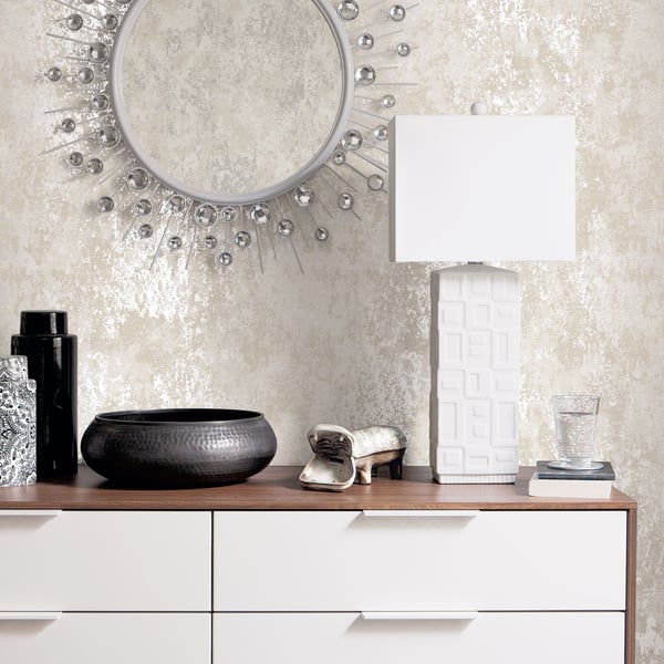 Galerie Wallcoverings Metallic Fx Metallic Industrial Texture Galerie Wallcoverings  Silver Grey   - W78222