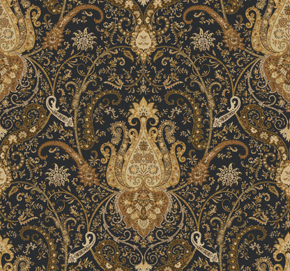 York Wallcoverings Grasscloth Resource Library Byzance Brown Wallpaper  Florals and Flowers Browns   - WA7718