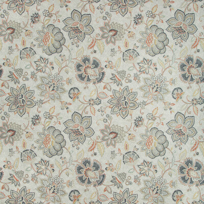 KRAVET BASICS PRINT JACOBEANS SLATE,RUST,LIGHT GREY   - WAIMEA.512.0