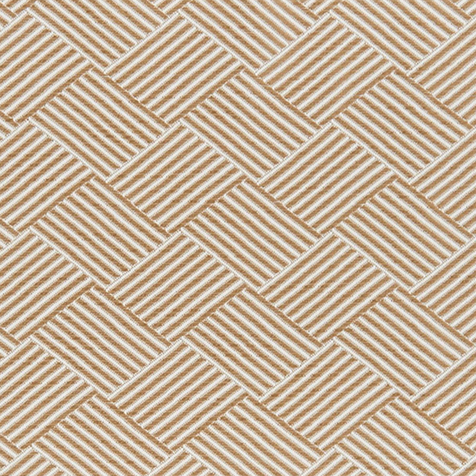 Yellow and gold geometric jacquard fabric texture.