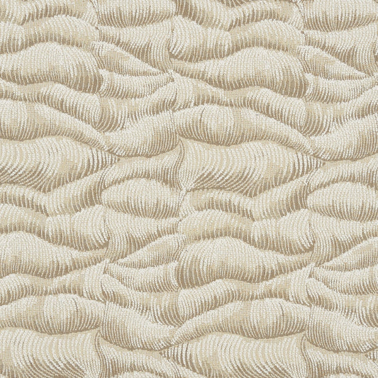 JF Fabrics Crypton Home WAVY 35 Fabric Stripe, Texture Cream, Tan, Olive  Woven, Jacquard - 8946435 J8921
