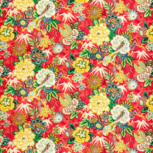 STOUT TEXTILES  MULTIPURPOSE,PRINT TRANSITIONAL,, FLORAL CHERRY   - WAXV-1